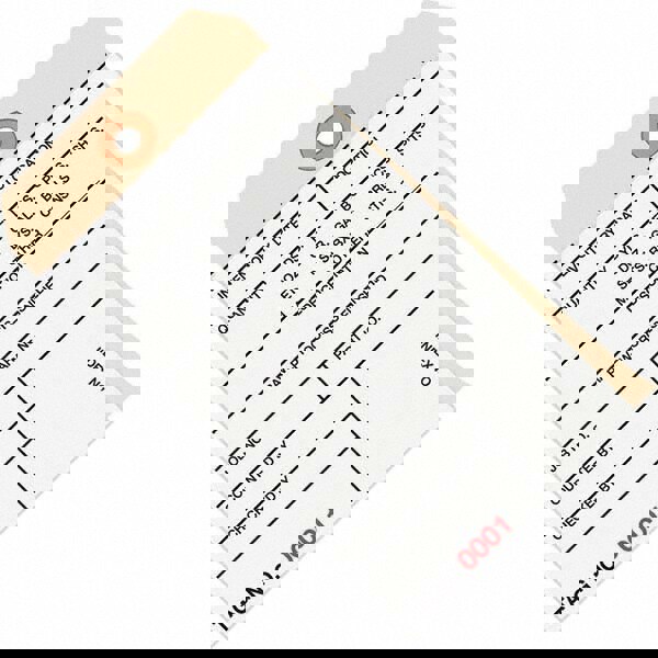 Blank Tag: 6-1/4'' High, Manila & White, Synthetic Paper